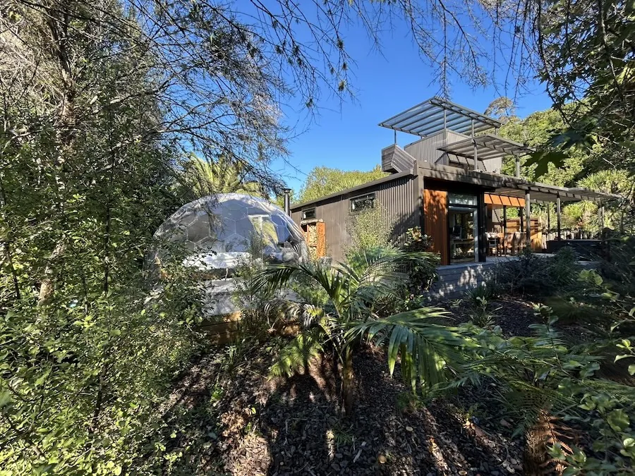 A backyard bedroom dome in New Zealand