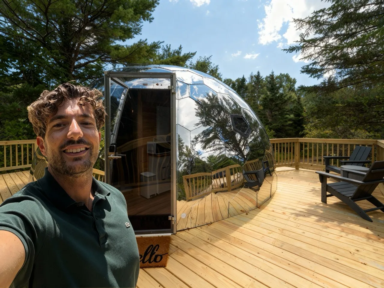Besuch bei Edoardo's Nature Nooks: Reflektierende Glamping-Kuppelsuiten in Maine